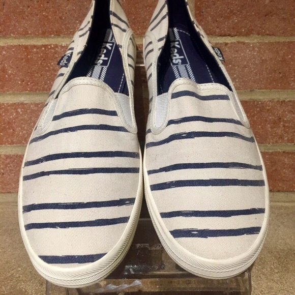 keds striped slip on